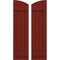 Ekena Millwork Americraft 4-Board (2 Batten) Wood Joined Board-n-Batten Shutters w/Ellipt Top, ARW101BE414X77MRH, PR ARW101BE414X77MRH - alternate 1